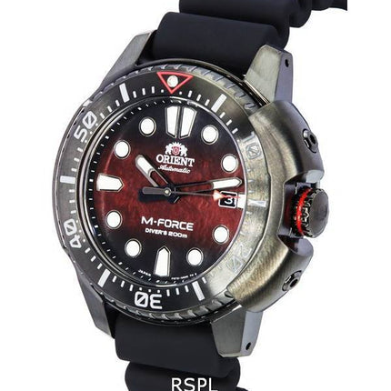 Orient M-Force Limited Edition Red Dial automaattinen sukeltaja RA-AC0L09R00B 200M miesten kello