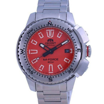 Orient M-Force Orange Dial ruostumaton teräs automaattinen sukeltaja RA-AC0N02Y10B 200M miesten kello