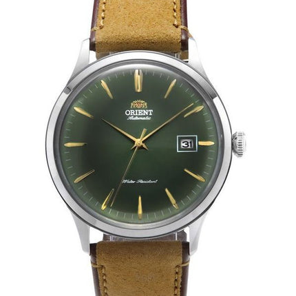 Orient Bambino Version 4 nahkahihna, vihreä kellotaulu, automaattinen RA-AC0P01E10B miesten kello