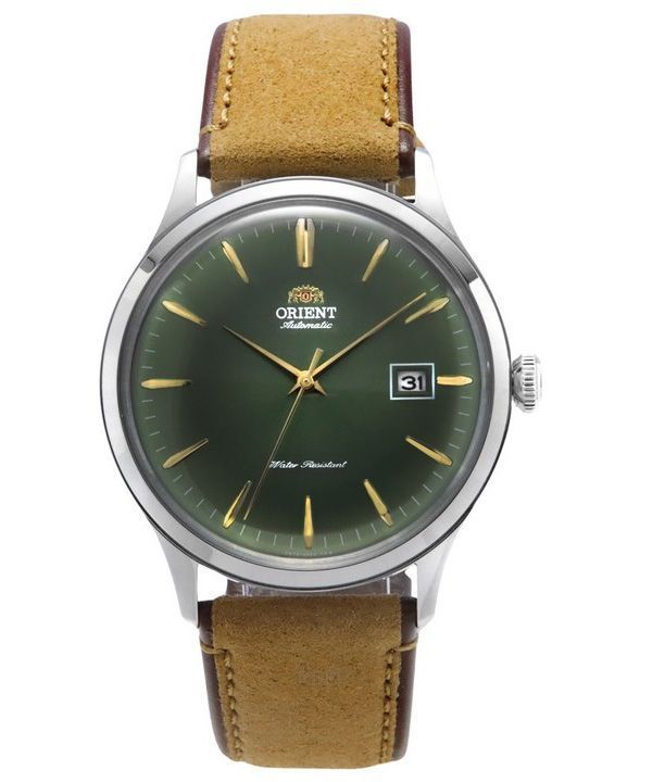 Orient Bambino Version 4 nahkahihna, vihreä kellotaulu, automaattinen RA-AC0P01E10B miesten kello