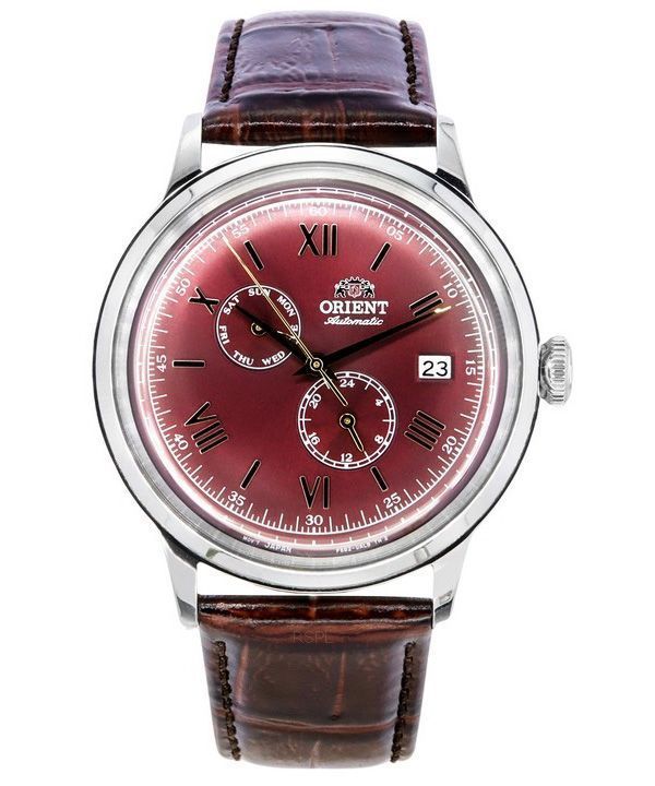 Orient Bambino GMT Version 8 nahkahihna punainen kellotaulu automaattinen RA-AK0705R10B RA-AK0705R30B miesten kello