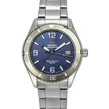 Orient Mako III ruostumattomasta teräksestä valmistettu sininen kellotaulu aurinkosukeltajalle RA-WJ0002L 200M miesten kello