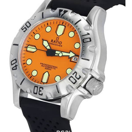 Ratio FreeDiver Professional Sapphire Oranssi Kellotaulu Automaattinen RTF011 500M Miesten kello