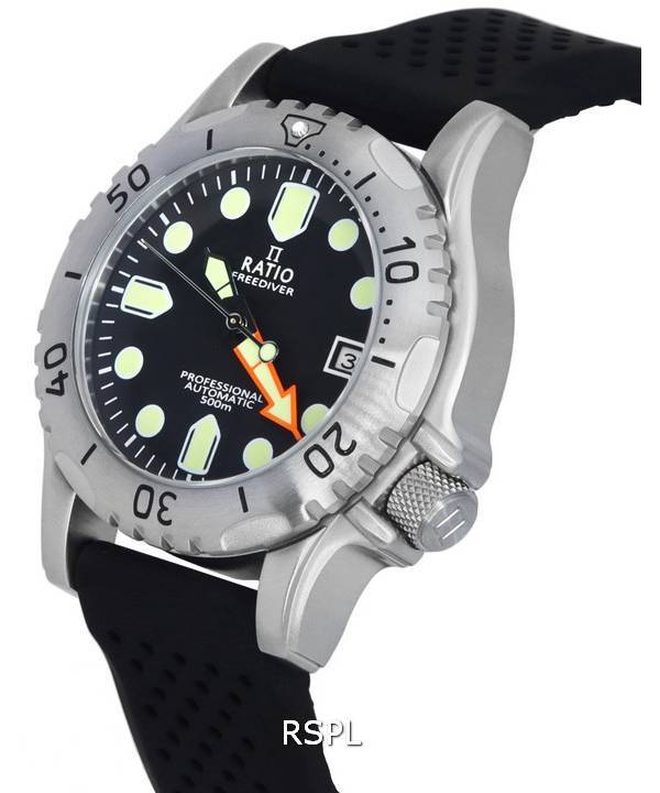 Ratio FreeDiver Professional Sapphire musta kellotaulu automaattinen RTF015 500M miesten kello