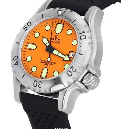 Ratio FreeDiver Professional Sapphire Oranssi Kellotaulu Automaattinen RTF017 500M Miesten kello