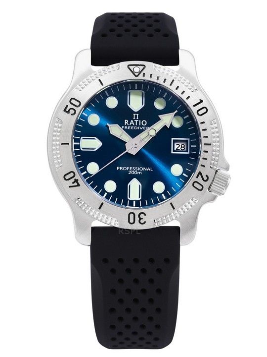 Ratio FreeDiver Professional Sapphire Blue Sunray kellotaulu kvartsi RTF023 200M miesten kello