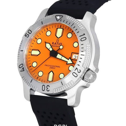 Ratio FreeDiver Professional Sapphire Oranssi Kellotaulu Kvartsi RTF025 200M Miesten kello