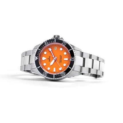 Suhde FreeDiver Sapphire ruostumaton teräs oranssi kellotaulu kvartsi RTF035 200M miesten kello