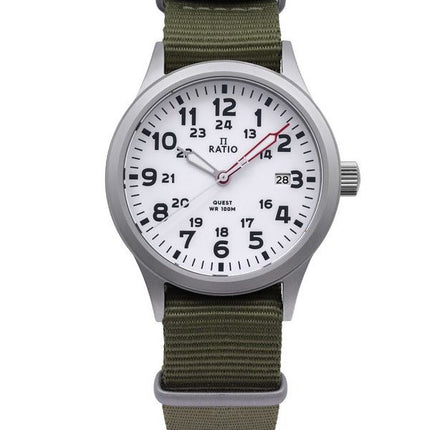 Ratio Quest miesten kenttäkello Sapphire Nylon Ranneke Quartz RTQ025 100M Lewis &amp, Clark Edition