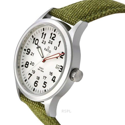 Ratio Quest miesten kenttäkello Sapphire Canvas Range Quartz RTQ027 100M Lewis &amp, Clark Edition