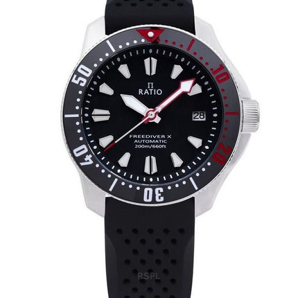 Ratio FreeDiver X Marine Musta mustalla keraamisella upotekoristeella automaattinen sukeltaja RTX001 200M miesten kello