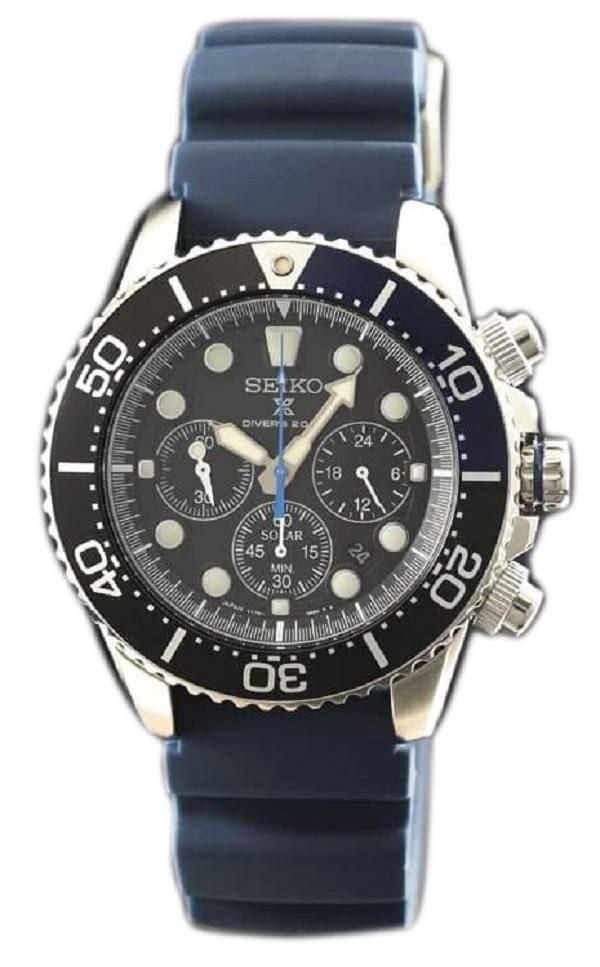 Seiko Prospex SBDL049 Scuba Diver 200M Chronograph Solar Miesten Kello