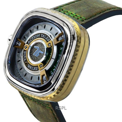 Sevenfriday M-sarjan NFC-yhteensopiva nahkahihna, ruskea kellotaulu, automaattinen M2/05 SF-M2-05 miesten kello