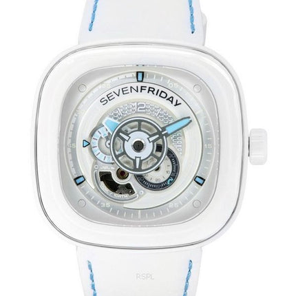 Sevenfriday P-sarjan Curacao päivä-yÃ¶ valkoinen kellotaulu automaattinen P1C/05 SF-P1C-05 100M miesten kello