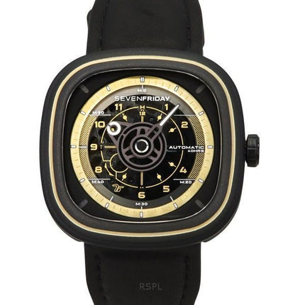 Sevenfriday T-sarjan NFC-yhteensopiva ruostumattomasta teräksestä valmistettu musta kellotaulu automaattinen T2/06 SF-T2-06 mies