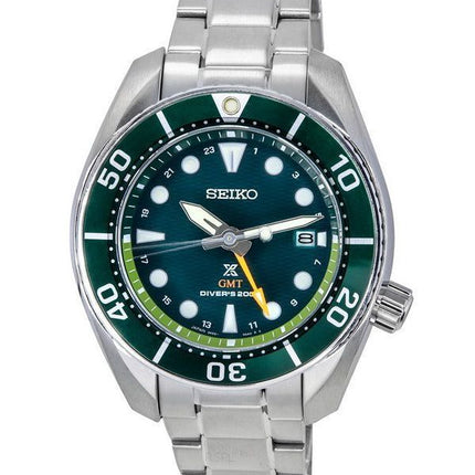 Seiko Prospex Sea Aqua Sumo GMT Green Dial Solar Diver SFK003J1 200M miesten kello