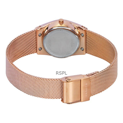 Skagen Grenen Lille Rose Gold Tone ruostumaton teräs valkoinen kellotaulu Solar SKW3078 naisten kello