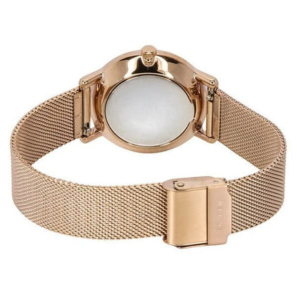 Skagen Kuppel Lille Rose Gold ruostumaton teräs valkoinen kellotaulu kvartsi SKW3099 naisten kello