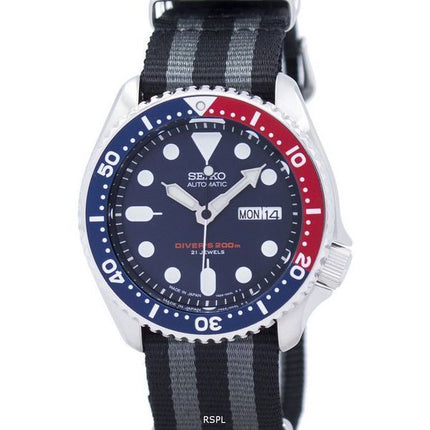 Seiko automaattinen Diver Naton hihna 200M SKX009J1 NATO1 Miesten Kello