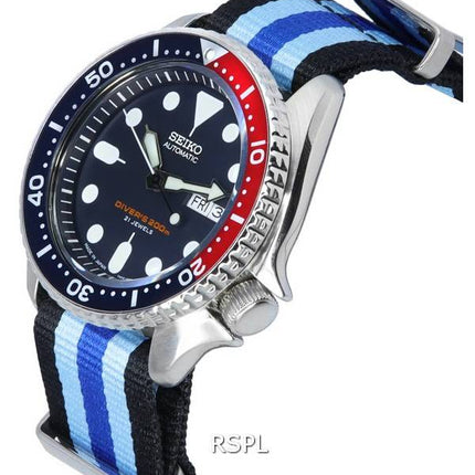 Seiko Blue Dial automaattinen sukeltaja SKX009J1-var-NATO20 200M miesten kello