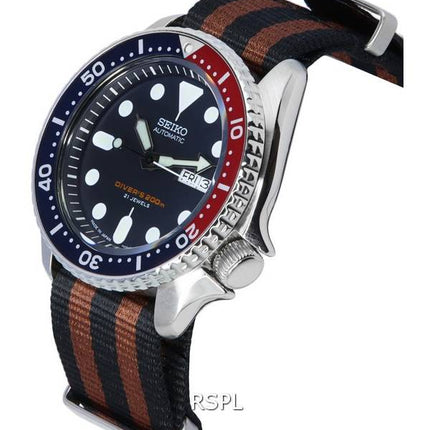 Seiko Blue Dial automaattinen sukeltaja SKX009J1-var-NATO22 200M miesten kello