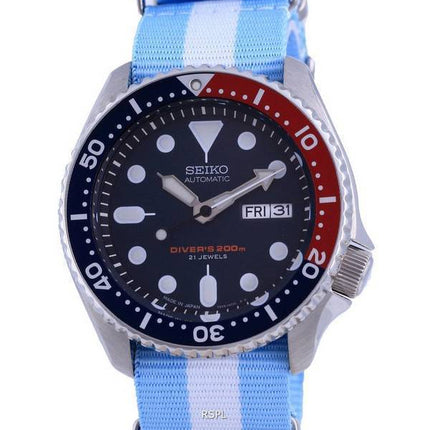 Seiko Automatic Diver's Polyester Japan Made SKX009J1-var-NATO24 200M miesten kello