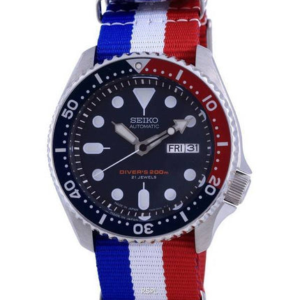 Seiko Automatic Diver's Polyester Japan Made SKX009J1-var-NATO25 200M miesten kello