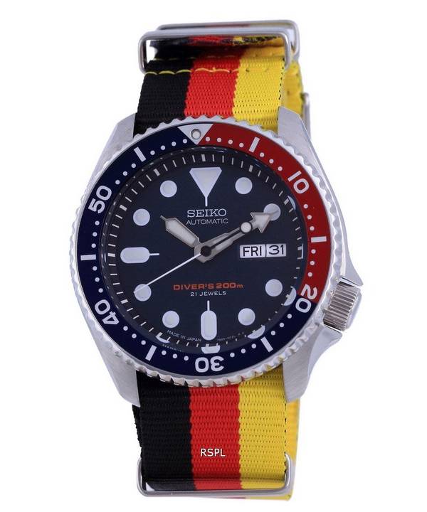 Seiko Automatic Diver's Polyester Japan Made SKX009J1-var-NATO26 200M miesten kello