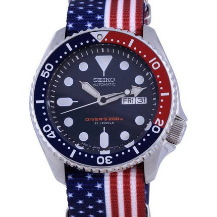 Seiko Automatic Diver's Polyester Japan Made SKX009J1-var-NATO27 200M miesten kello