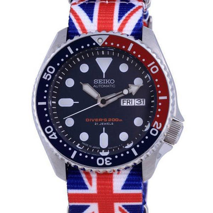 Seiko Automatic Diver's Polyester Japan Made SKX009J1-var-NATO28 200M miesten kello