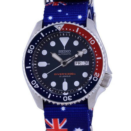 Seiko Automatic Diver's Polyester Japan Made SKX009J1-var-NATO30 200M miesten kello