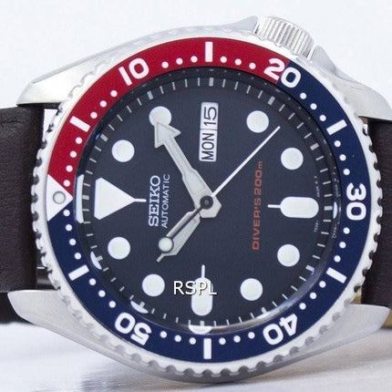 Seiko automaattinen Diver 200M suhde tumma ruskea nahka SKX009K1 LS11 Miesten Kello