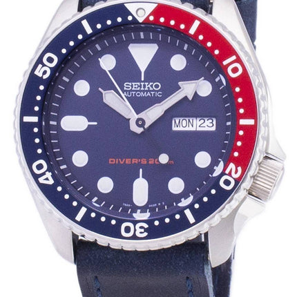 Seiko automaattinen SKX009K1 LS13 Diver 200M tummansininen nahka hihna Miesten Kello