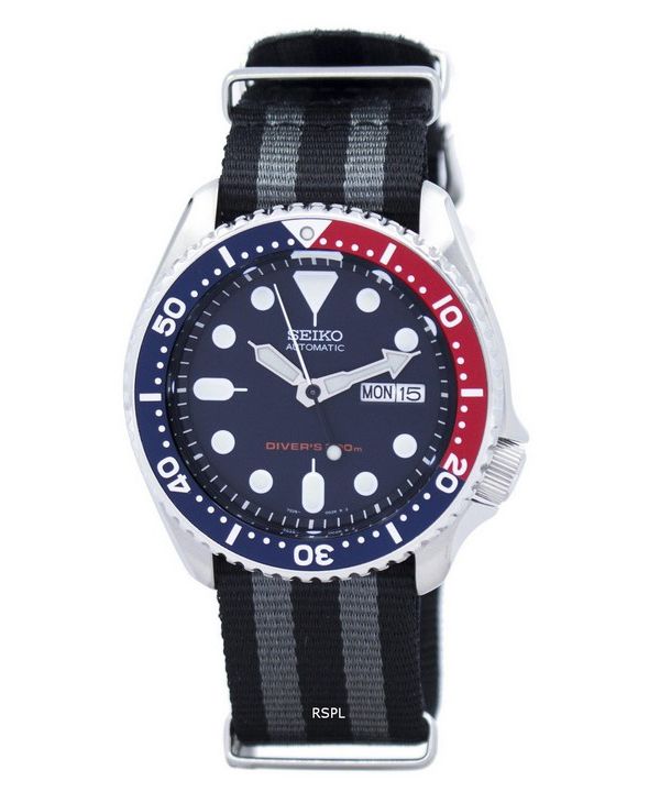 Seiko automaattinen Diver 200M Naton hihna SKX009K1 NATO1 Miesten kello