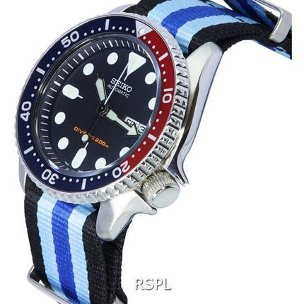 Seiko Blue Dial automaattinen sukeltaja SKX009K1-var-NATO20 200M miesten kello