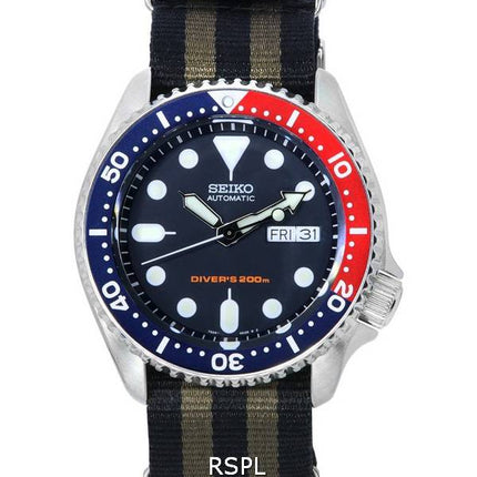 Seiko Blue Dial automaattinen sukeltaja SKX009K1-var-NATO21 200M miesten kello