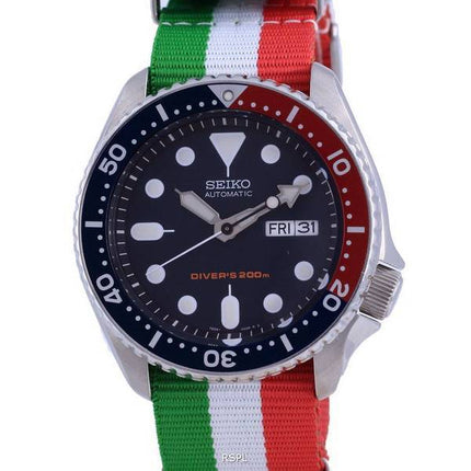 Seiko automaattinen sukeltajan polyesteri SKX009K1-var-NATO23 200M miesten kello