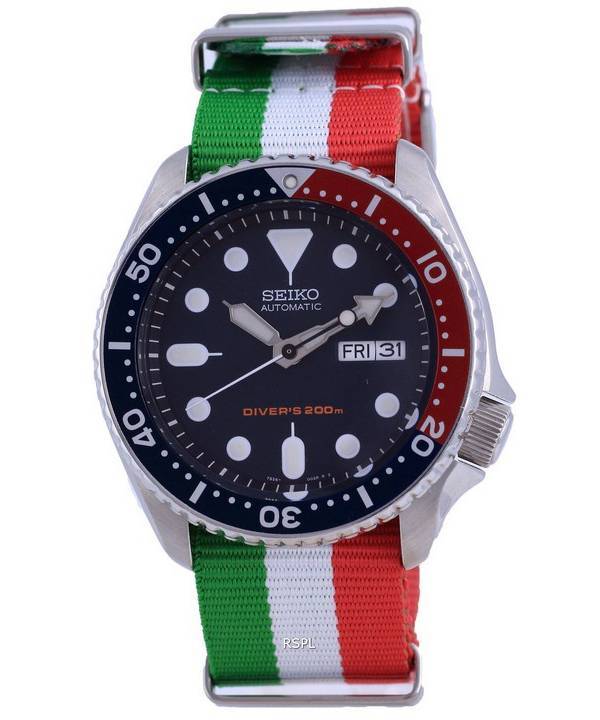 Seiko automaattinen sukeltajan polyesteri SKX009K1-var-NATO23 200M miesten kello