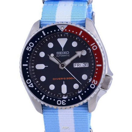 Seiko automaattinen sukeltajan polyesteri SKX009K1-var-NATO24 200M miesten kello