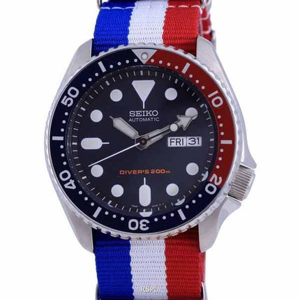 Seiko automaattinen sukeltajan polyesteri SKX009K1-var-NATO25 200M miesten kello