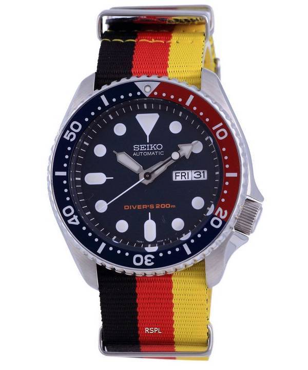 Seiko automaattinen sukeltajan polyesteri SKX009K1-var-NATO26 200M miesten kello