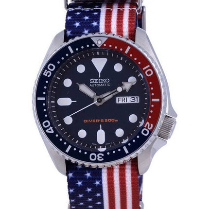 Seiko automaattinen sukeltajan polyesteri SKX009K1-var-NATO27 200M miesten kello