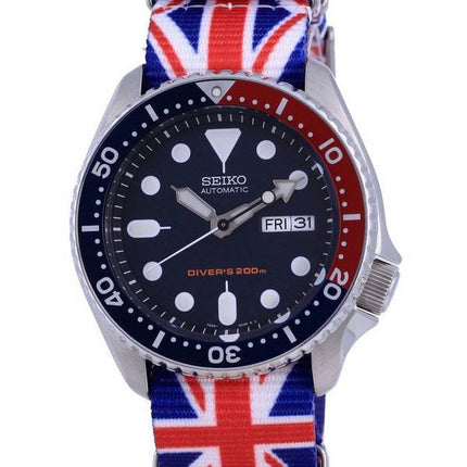 Seiko automaattinen sukeltajan polyesteri SKX009K1-var-NATO28 200M miesten kello