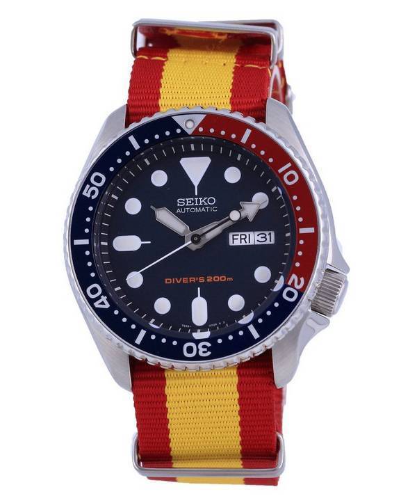 Seiko automaattinen sukeltajan polyesteri SKX009K1-var-NATO29 200M miesten kello