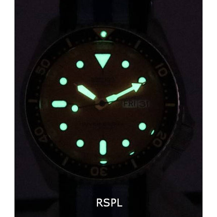 Seiko Orange Dial automaattinen sukeltaja SKX011J1-var-NATO20 200M miesten kello