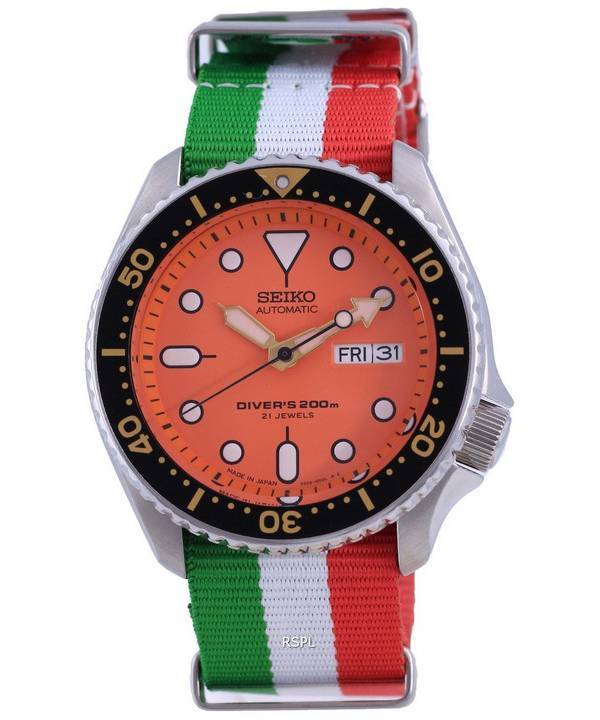 Seiko Automatic Diver's Japan Made Polyester SKX011J1-var-NATO23 200M miesten kello