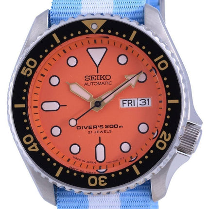 Seiko Automatic Diver's Japan Made Polyester SKX011J1-var-NATO24 200M miesten kello