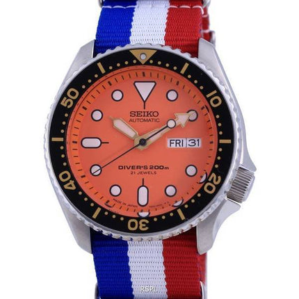 Seiko Automatic Diver's Japan Made Polyester SKX011J1-var-NATO25 200M miesten kello