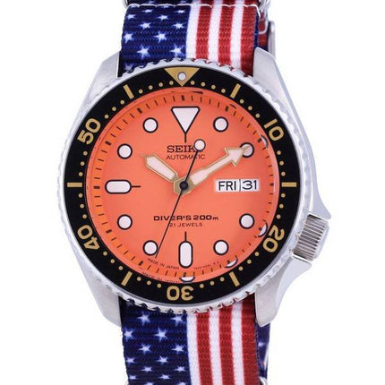 Seiko Automatic Diver's Japan Made Polyester SKX011J1-var-NATO27 200M miesten kello