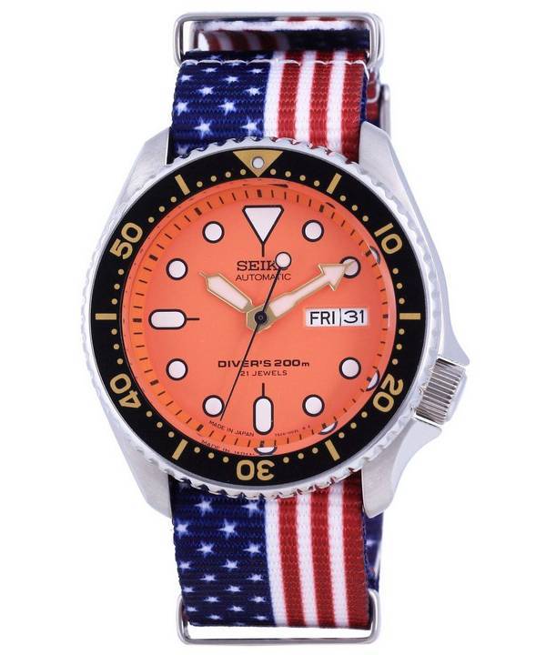 Seiko Automatic Diver's Japan Made Polyester SKX011J1-var-NATO27 200M miesten kello